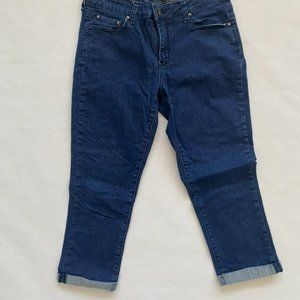 DKNY Cuffed Jeans Blue Denim Cuffed Size 10